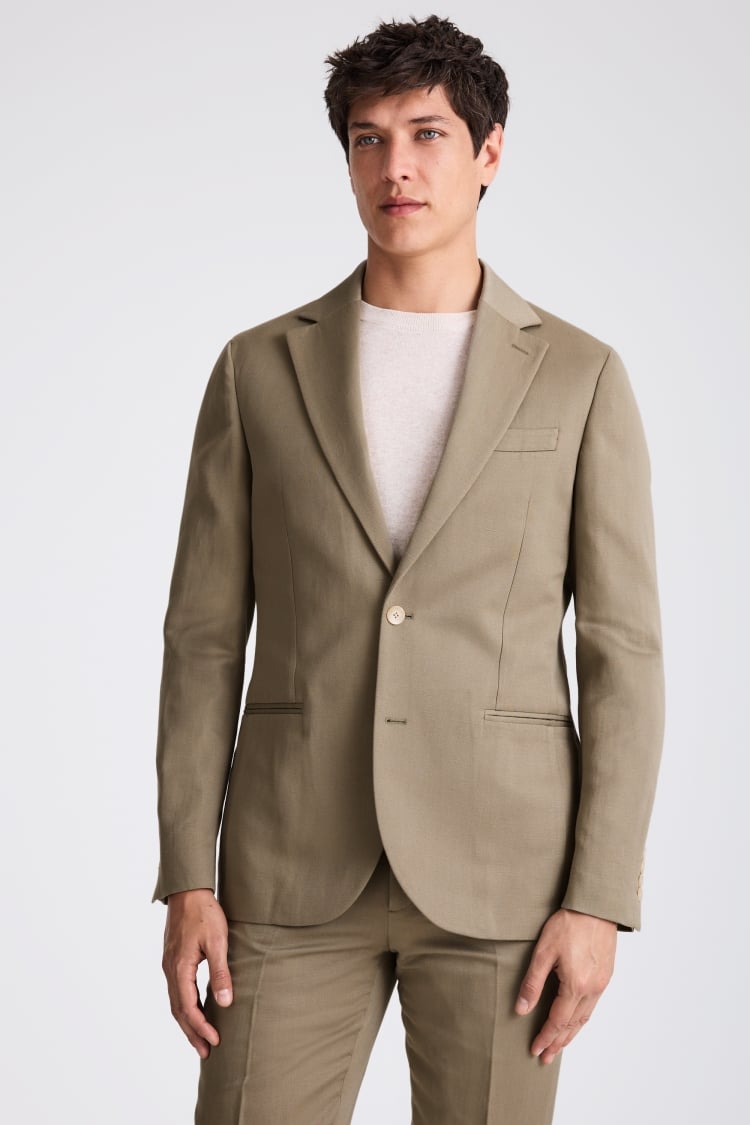 Tailored Fit Sage Linen Suit
