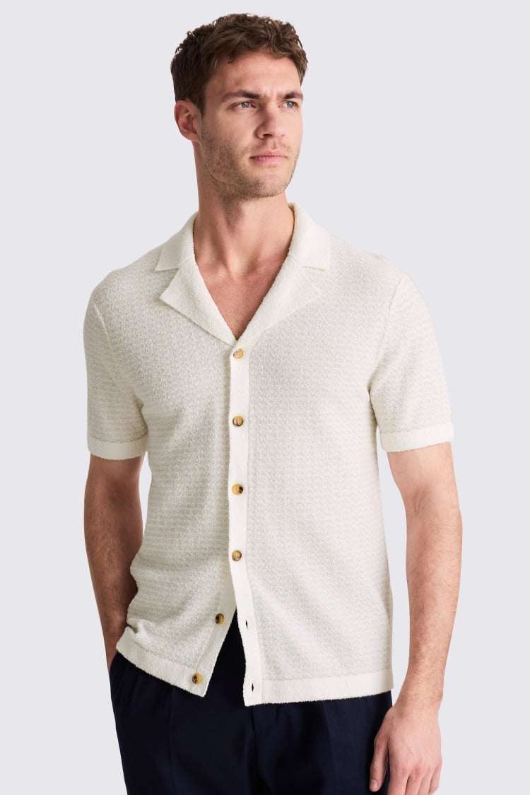 Jacquard Bouclé Knitted Shirt