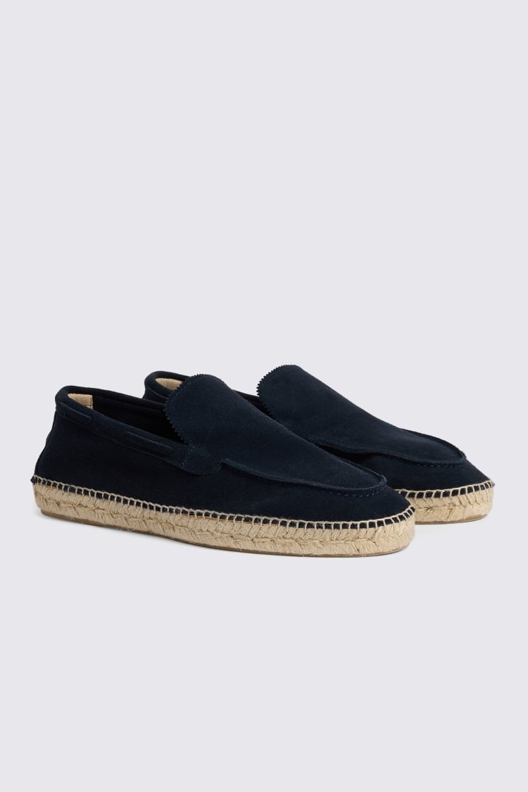 Navy Suede Espadrille