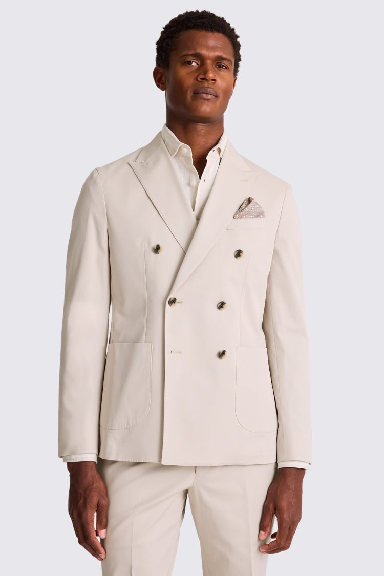 Slim Fit Light Camel Cotton Suit